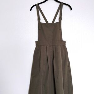 Dark green skirt overalls from Japan